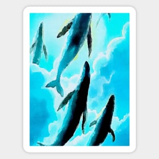 flying whales Magnet